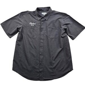 Orvis Short Sleeve Shirt Mens XL Grey Poly Duke's Mayo Button Up Classic